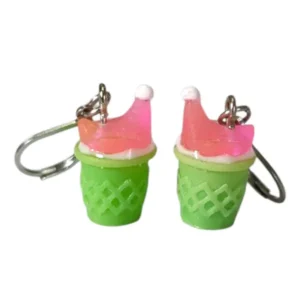 Aritos Gallinitas (combinación rosa y verde)