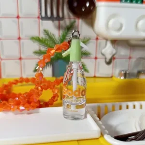 Collar Sifon de soda (tira de cristales naranja)