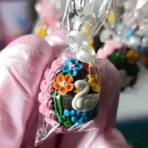 Collar huevo de Pascua (Rosa)