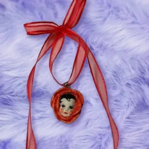 Collar Nenita Flor Roja